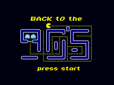 Pacman - Back to 90's 90 design illustration pacman pixels thepsaddict typography
