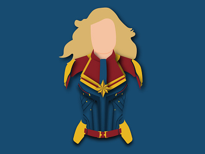 Captain Marvel avengers captainmarvel characterdesign flat hero infinitywar marvel superhero thepsaddict