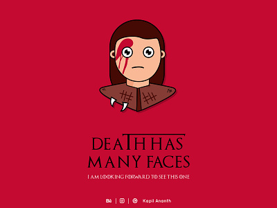 Arya Stark - Death Has Many Faces arya arya stark character characterdesign gameofthrones jonsnow khaleesi stark targaryen thepsaddict vector wallpaper