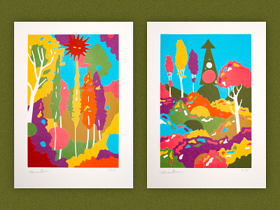 Monument Range screenprint 3 and 4