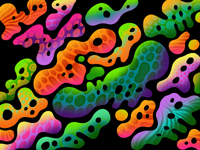 Whirling Bacteria art blob brushes illustration illustration art illustration digital ipad ipad pro patterns procreate procreate art psychedelic spraypaint texture textures