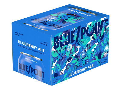 Blue Point Blueberry Ale beer blueberry brewery collage craft brewery craftbeer fruit fruit illustration fruits graphic design illustration packaging packaging design paper art patterns sixpack vector
