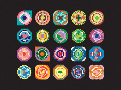 A collection of alien cells #2 adobe illustrator alien branding color colorful design graphic design icon illustration logo pattern patterns system vector
