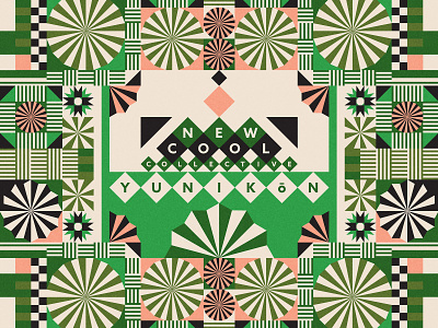 New Cool Collective - Yunikōn artwork abstract album cover clean design design geometric geometric patterns graphic design illustration minimal minimal design music patterns razzle dazzle record sleeve repetetive vector