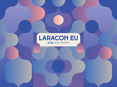 Laracon EU 2018 campaign blue branding conference custom typography developers graphic design laravel typography