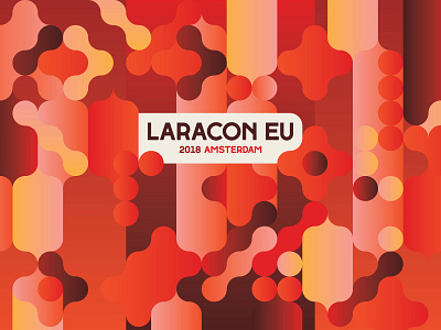 Laracon EU 2018 campaign red branding developers grid laracon laravel logo mathematical pattern typography