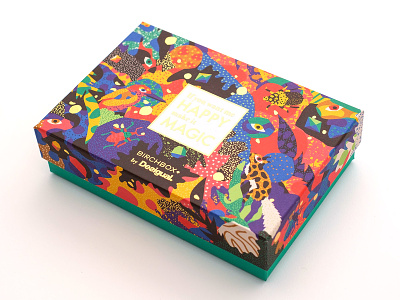 Desigual - Birchbox art branding foil stamp illustrator packaging
