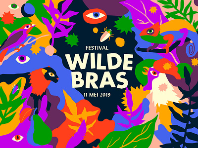 Wildebras Festival 2019 art botanical branding design festival graphic design illustration logo psychedelic tropical typography vector