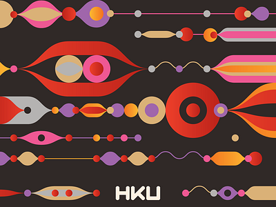 HKU Showcase 2 branding campaign design graphic design illustration logo modern patterns poster typography vector