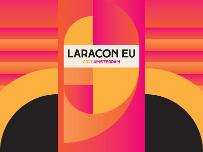 Laracon EU 2017 red branding campaign design geometric graphic design icon illustrator logo patterns typography vector