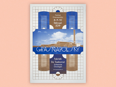 Grasnapolsky Festival 2019 poster branding design factory festival graphic design logo metallic pantone patterns pms poster design typography vector