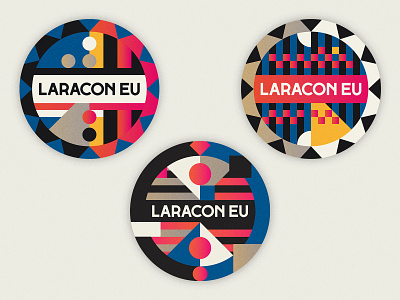 Laracon 2017 stickers branding campaign design geometric geometric design graphic design icon identity illustrator laravel logo mathematical patterns php typography vector vector art
