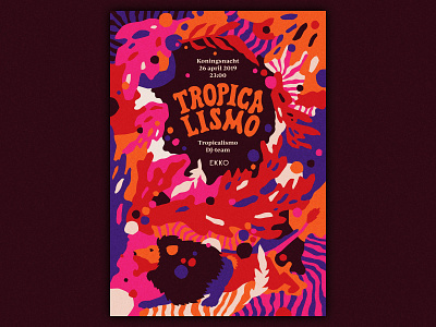 Tropicalismo poster design festival graphic design illustration illustrator lion logo party patterns poster poster art poster design psychedelic tropadelica tropical typography