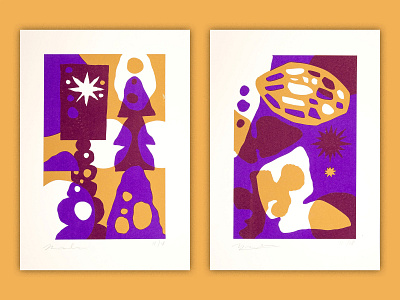 Crumbling Ruins 2 abstract ancient culture architecture colorful contrast crumbling culture gold ing history illustration minimal minimal illustration paper cut paper shapes ruins screen print screen printing screenprint serigraph travel