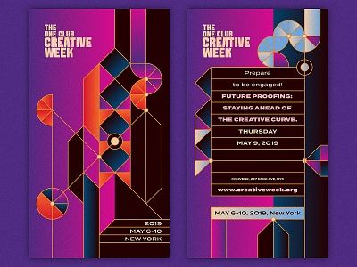 The One Club Creative Week Message System 1 awards branding campaign design graphic design grid icon illustrator instagram stories minimalist social social media stories typography vector visual identity