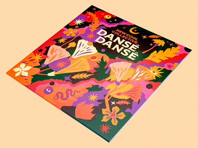 New Cool Collective - Dansé Dansé botanical design fresh graphic design illustration jazz jazzy jungle packaging paperart papercut record record sleeve typography vinyl vinyl record