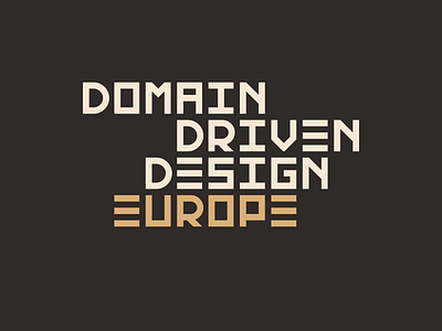 Domain Driven Design Europe logo branding conference custom typeface custom typography design domain event event branding festival graphic graphic design grid icon identity logo logo design typography vector