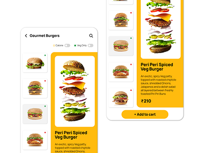 Burger App UI Design 3d burger delivery app f and b graphic design india ui unique