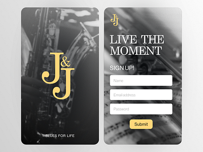 Daily UI - Sign Up page daily ui design challenge graphic design india jazz music sign up page ui ui challenge