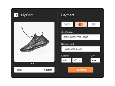 Daily UI #002 - Card checkout card checkout checkout page daily ui graphic design nike ui ui challenge ui design unique