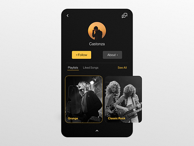 Daily UI - 006 (User Profile) daily ui graphic design india music music app ui ui challenge ui concept unique user user profile