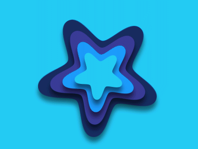 Twisting Star animation design flat illustration vector