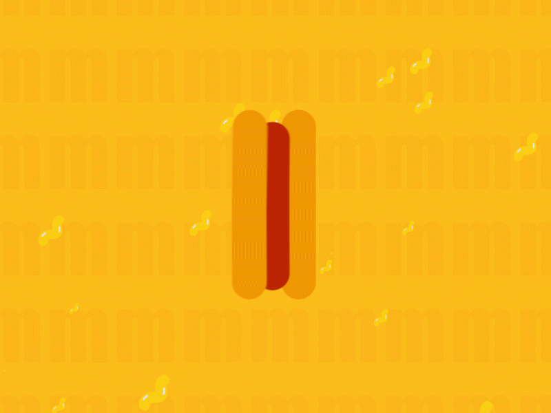 Hot Dog adobe aftereffects animation design fake3d gif motion motiongraphics shapes stardust vector
