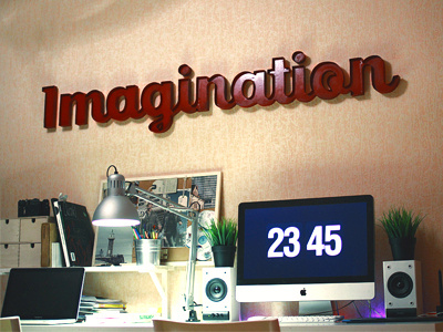 My workplace art handmade home letters red sign signboard type workplace workspace