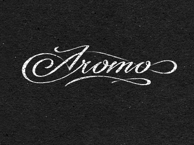 Aromo classic custom type elegant handmade identity lettering logo script type