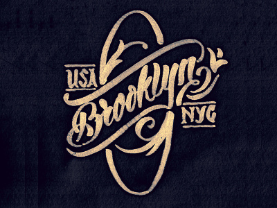 Brooklyn brush calligraphy custom hand-writing illustration lettering script sketch typography