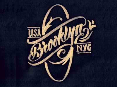 Brooklyn brush calligraphy custom hand writing illustration lettering script sketch typography