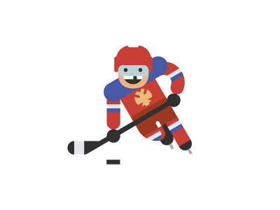 Ice hockey character flat hockey ice hockey icon illustration ovechkin player russia sport vector art