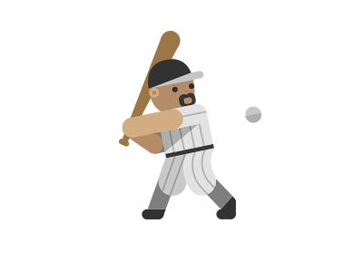 Baseball baseball baseball player character flat icon illustration player sport vector art