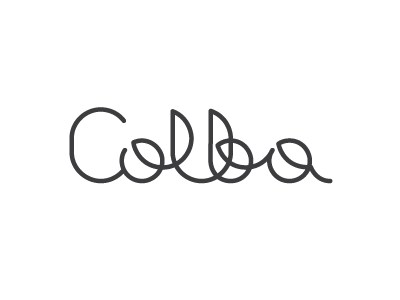 Colba custom geometry identity lettering logo lypography round sketch type wip