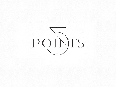 Five points lettering logo style typography