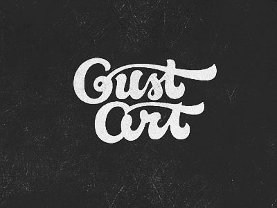 Gust Art custom type hand writing identity lettering