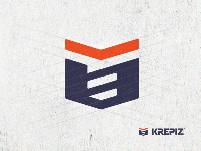 Krepiz dark blue fixture identity industrial logo orange reliability screw screw thread shield