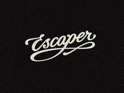 Escaper clothing custom type hand drawn identity lettering logo script