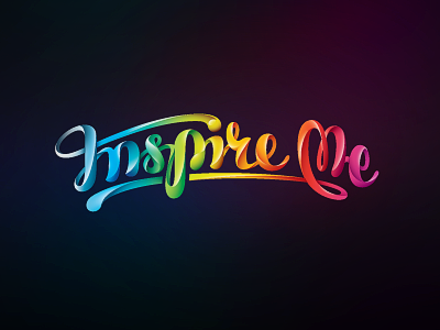 InspireMe color colorful custom type hand writing identity lettering type volume