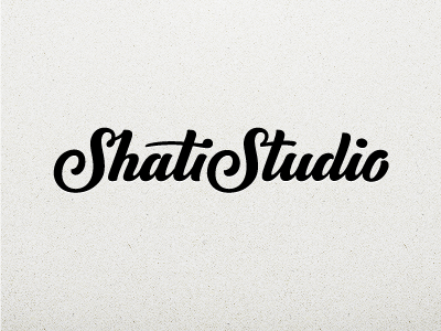 Shati Studio black custom tupe handmade handwrite identity lettering logo script type