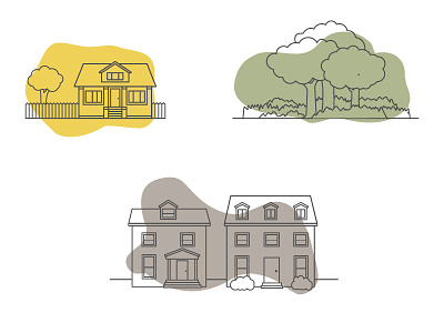 Houses detroit illustration urbanplanning vector