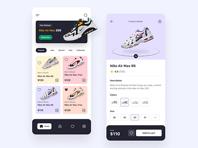 Shoes store - App concept app concept nike shoes store ui ux