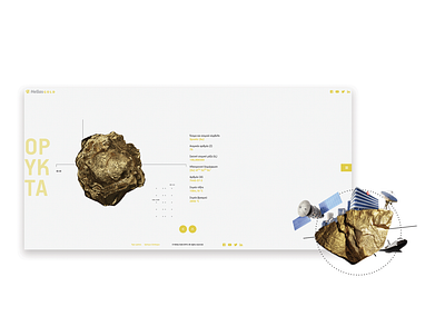 Hellas Gold internal page info 3d gold infographic website website design