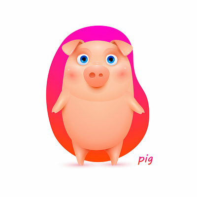 Pig2 cartoon character cartoon illustration cute design illustration new year 2019 vector
