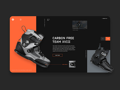 USD aggressive animation design interaction rollerblading skates slider ui ux web webdesign