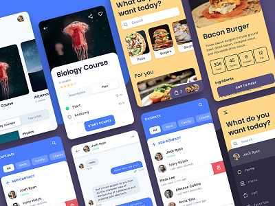 Mobile UI Kit design education figma food interaction messenger ui ux web webdesign