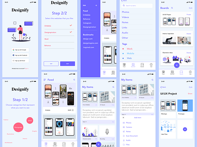 Design Inspiration App Concept app collect design explore ideas illustration inspiration ios ui ux