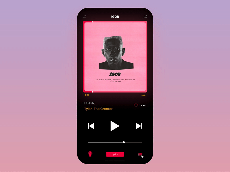 Music Player Animation