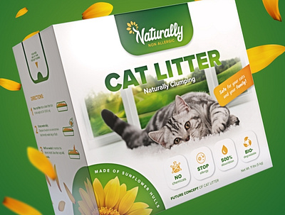 Cat litter branding cat litter logo packaging
