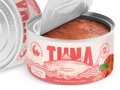 Tuna can fish logo packing tuna